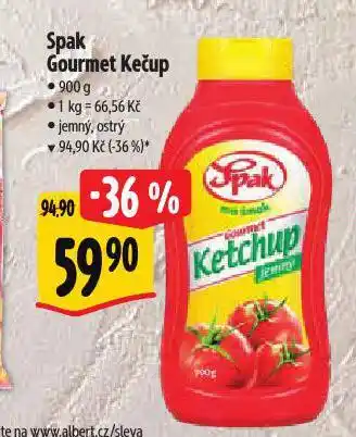 Albert Spak gourmet kečup nabídka