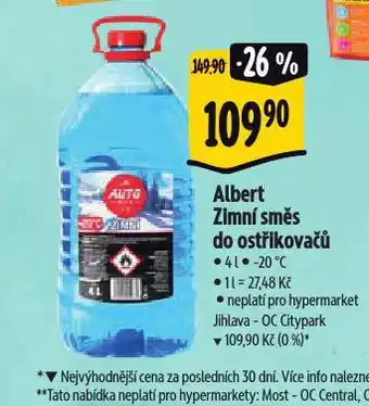 Albert Zimní směs do ostřikovačů nabídka