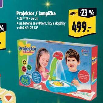 Albert Projektor / lampička nabídka