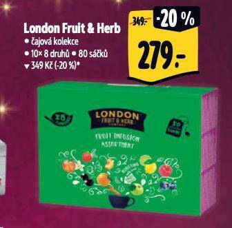 Albert London fruit & herb čaj nabídka