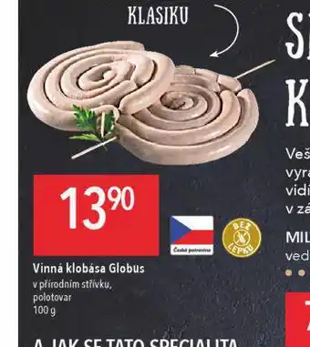 Globus Vinná klobása globus nabídka