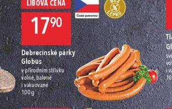 Globus Debrecínské párky nabídka