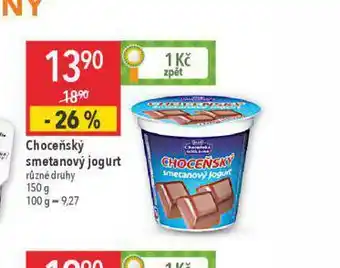 Globus Choceňský smetanový jogurt nabídka