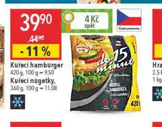 Globus Kuřecí hamburger nabídka
