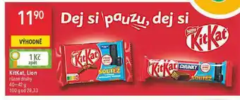 Globus Kitkat, lion nabídka