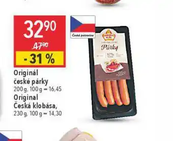 Globus Original česká klobása nabídka