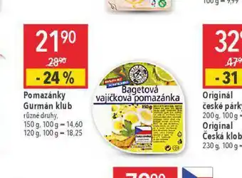 Globus Pomazánky gurmán klub nabídka