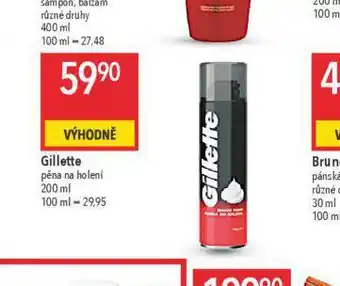 Globus Gillette pěna na holení nabídka