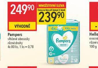 Globus Pampers dětské vlhčené ubrousky nabídka