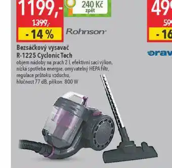 Globus Bezsáčkový vysavač rohnson nabídka