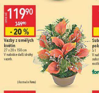 Globus Vazby z umělých květin nabídka
