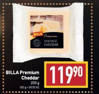 Billa Cheddar sýr nabídka