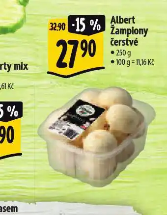 Albert Albert žampiony čerstvé nabídka