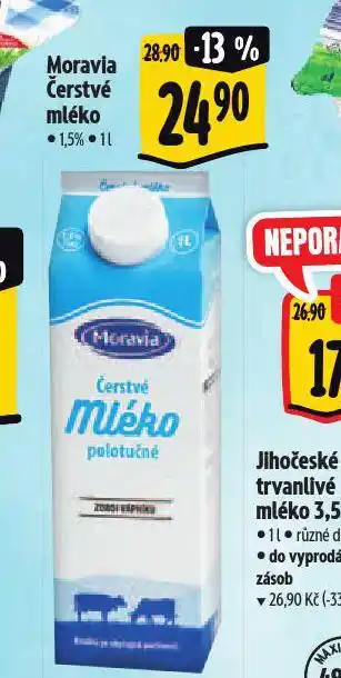 Albert Moravia čerstvé mléko 1,5% nabídka