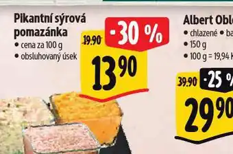 Albert Pikantní sýrová pomazánka nabídka