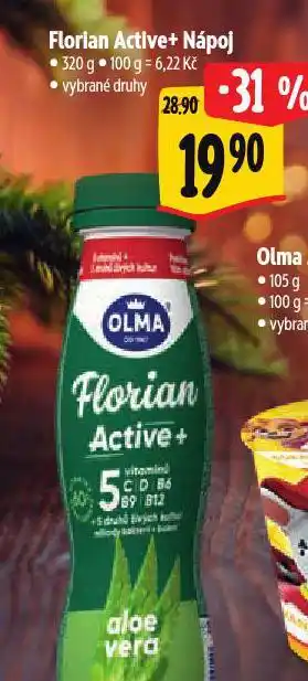 Albert Florian active+ nápoj nabídka