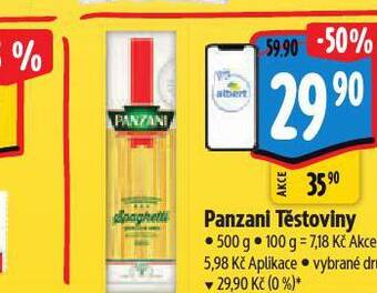 Albert Panzani těstoviny nabídka
