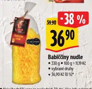 Albert Babiččiny nudle nabídka