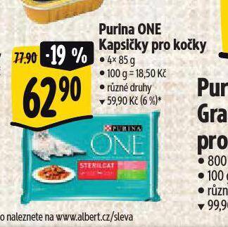 Albert Purina one kapsičky pro kočky nabídka