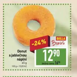 Billa Donut s jablečnou náplní nabídka