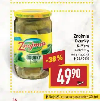 Billa Znojmia okurky nabídka