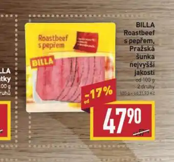 Billa Pražská šunka nabídka