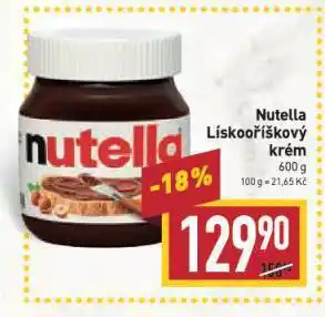 Billa Nutella lískooříškový krém nabídka