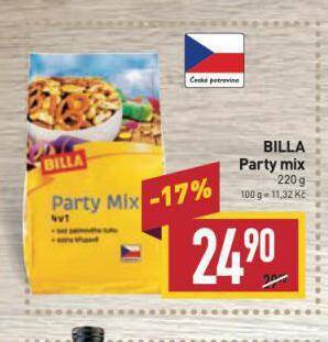 Billa Party mix nabídka