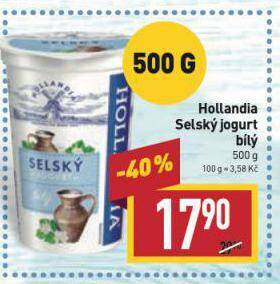 Billa Hollandia selský jogurt nabídka