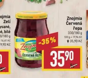 Billa Znojmia červená řepa nabídka