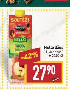 Billa Hello džus nabídka