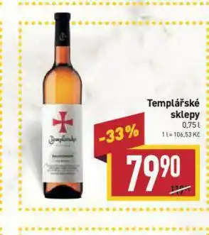 Billa Templářské sklepy nabídka