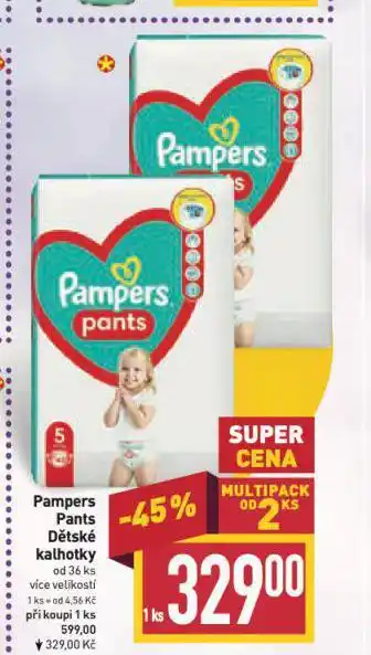 Billa Pampers dětské pleny nabídka