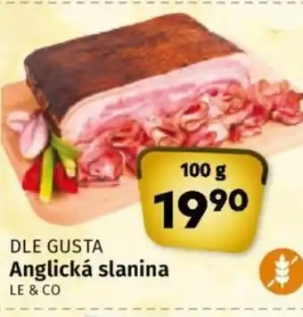 Coop DLE GUSTA Anglická slanina nabídka