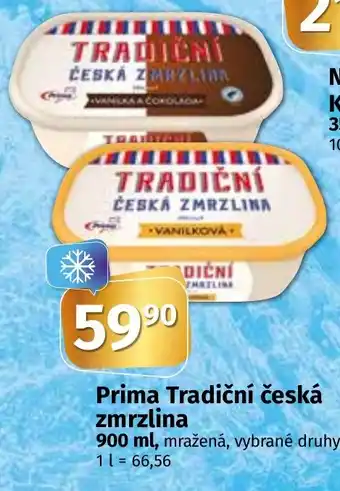Coop Prima Tradiční česká zmrzlina nabídka