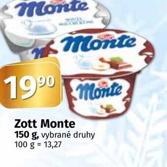 Coop Zott Monte nabídka