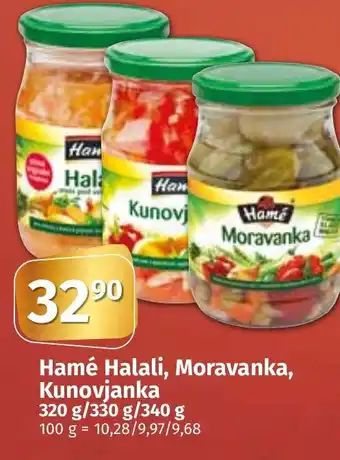 Coop Hamé Halali, Moravanka, Kunovjanka nabídka