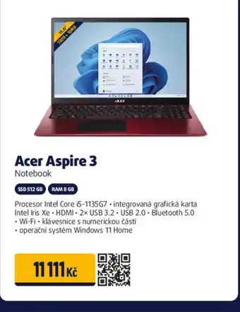 Datart Acer Aspire 3 Notebook nabídka