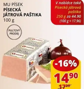 Flop MU PÍSEK PÍSECKÁ JÁTROVÁ PAŠTIKA nabídka