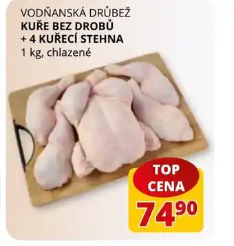 Flop VODŇANSKÁ DRŮBEŽ KUŘE BEZ DROBŮ + 4 KUŘECÍ STEHNA nabídka