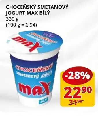 Flop CHOCEŇSKÝ SMETANOVÝ JOGURT MAX BÍLÝ nabídka