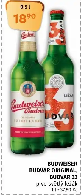 Terno BUDWEISER BUDVAR ORIGINAL, BUDVAR 33 nabídka
