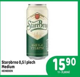 Brněnka Starobrno 0,5 l. plech Medium nabídka