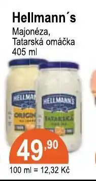 COOP DISKONT Hellmann's Majonéza, Tatarská omáčka 405 ml nabídka