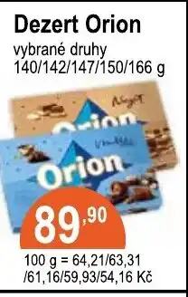 COOP DISKONT Dezert Orion nabídka