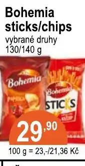COOP DISKONT Bohemia sticks/chips nabídka