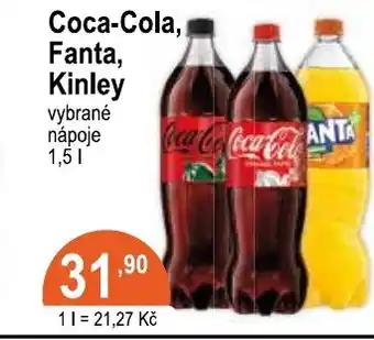 COOP DISKONT Coca-Cola, Fanta, Kinley 1.5 l. nabídka