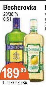 COOP DISKONT Becherovka 20/38 % 0,5 l. nabídka