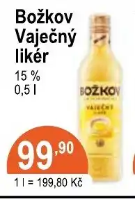 COOP DISKONT Božkov Vaječný likér 15% 0.5 l. nabídka