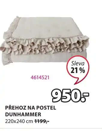 JYSK PŘEHOZ NA POSTEL DUNHAMMER nabídka